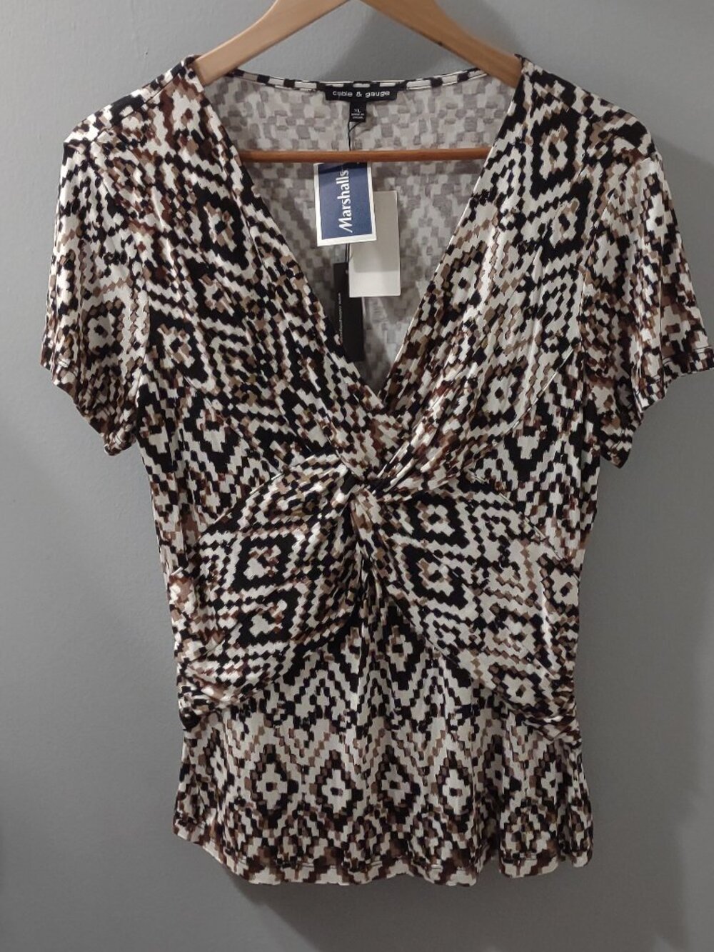 Cable & Gauge NWT XL Criss Cross Wrap Blouse Marshalls